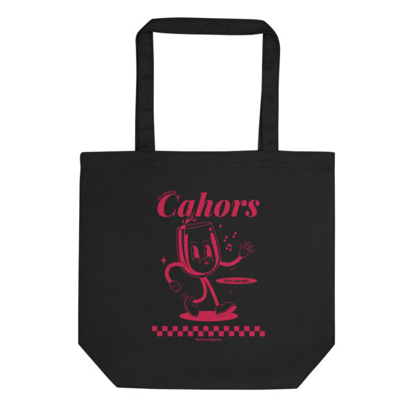 Tote Bag coton Bio <br> Le verre de Cahors - Image 2