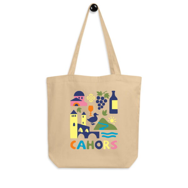 Tote Bag coton Bio <br> Cahors en couleur – Image 4