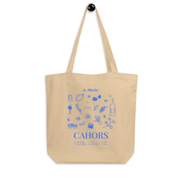 Tote Bag coton Bio <br> Le marché de Cahors – Image 3