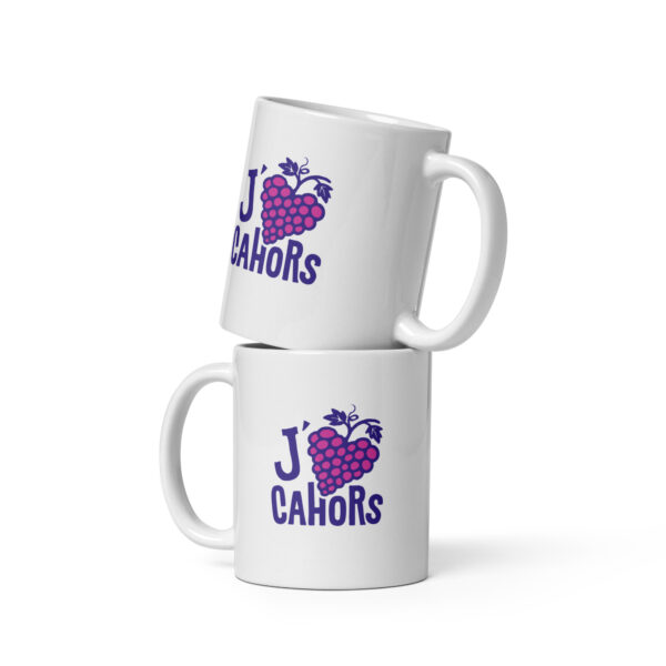 Mug blanc brillant <br> J'aime Cahors – Image 2