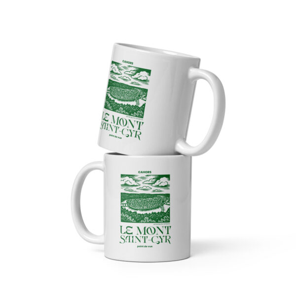 Mug blanc brillant <br> Le Mont Saint-Cyr - Image 3