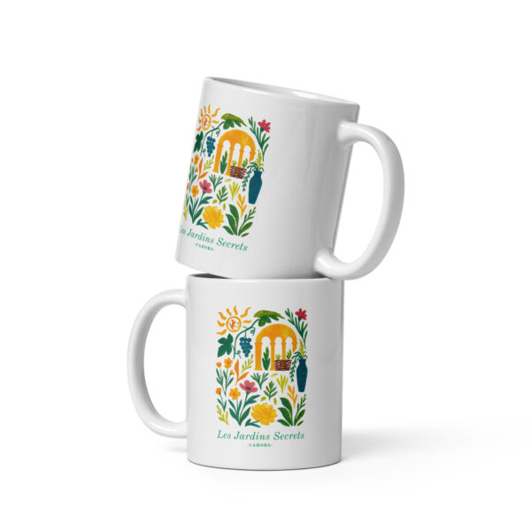 Mug blanc brillant <br> Les Jardins Secrets - Image 3