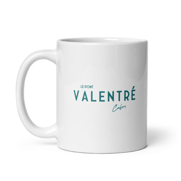 Mug blanc brillant <br> Le pont Valentré – Image 2