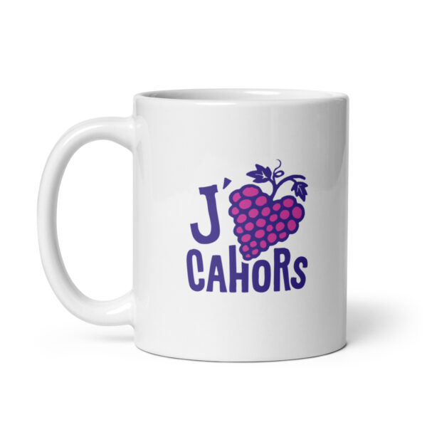 Mug blanc brillant <br> J'aime Cahors – Image 3