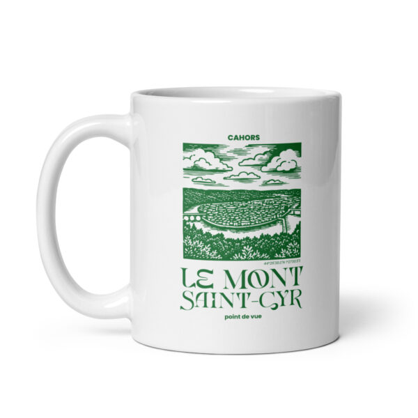 Mug blanc brillant <br> Le Mont Saint-Cyr - Image 2