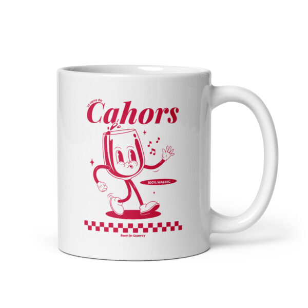 Mug blanc brillant <br> Le verre de Cahors