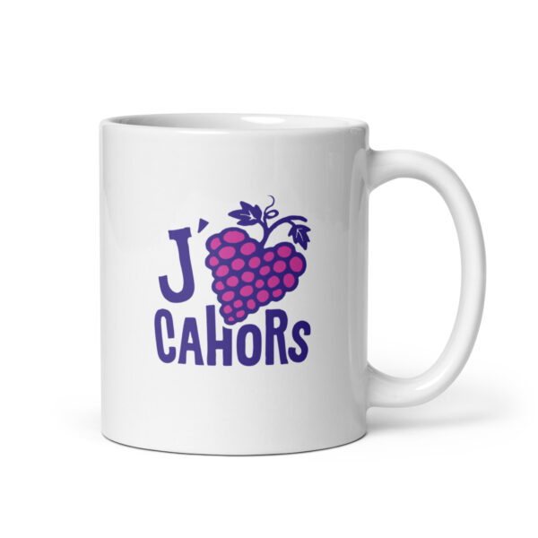 Mug blanc brillant <br> J'aime Cahors