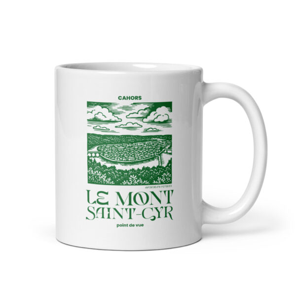 Mug blanc brillant <br> Le Mont Saint-Cyr